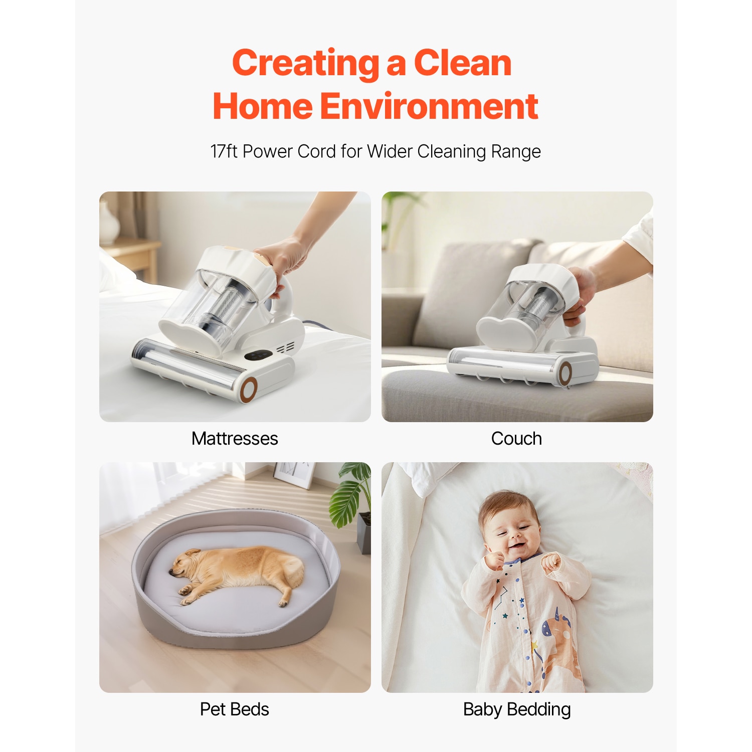 Mattress Vacuum Cleaner With Powerful Suction Hepa Filter And Uv_voghion.com